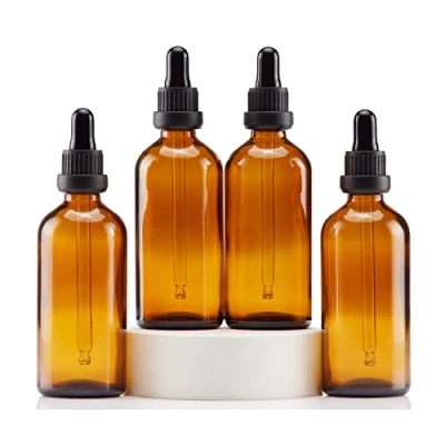 Abbildung von YIZHAO Pipettenflasche 100ml, Apothekerflasche Braunglas mit [Dropper Pipette Glas], Braunglasflasche für Ätherische Öl, Parfümöle,Aromatherapie,Düfte,Flüssigkeit 4Pcs