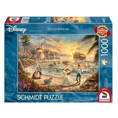 Abbildung von Schmidt Spiele 58036 Thomas Kinkade, Disney, The Little Mermaid Celebration of Love, 1000 Teile Puzzle, bunt