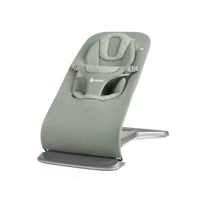 Abbildung von Ergobaby 3 in 1 Evolve Bouncer Mesh, Ergonomische Babywippe für Neugeborene ab Geburt bis zum Kleinkind, Atmungsaktive Babyschaukel mit Neugeboreneneinsatz (2,5 kg 13,2 kg), Sage Green