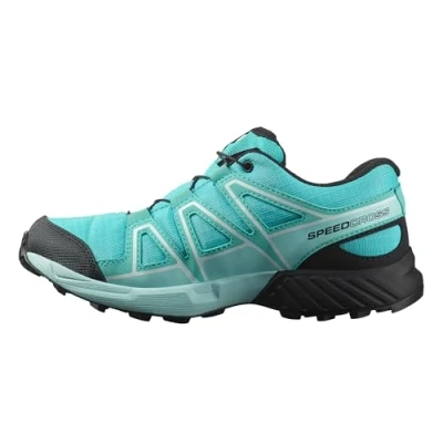Abbildung von Salomon Speedcross Waterproof J Unisex Hikingschuh für Kinder, Größe: 38, Blue curacao/black/iced aqua Kunststoff/textil