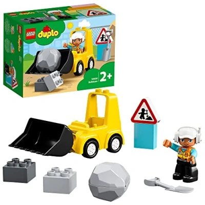 Abbildung von LEGO 10930 DUPLO Radlader, Spielzeug Set mit Baufahrzeug für Kleinkinder ab 2 Jahren, Förderung der frühkindlichen Entwicklung und Feinmotorik