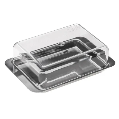 Abbildung von Kühlschrank Butterdose, Edelstahl