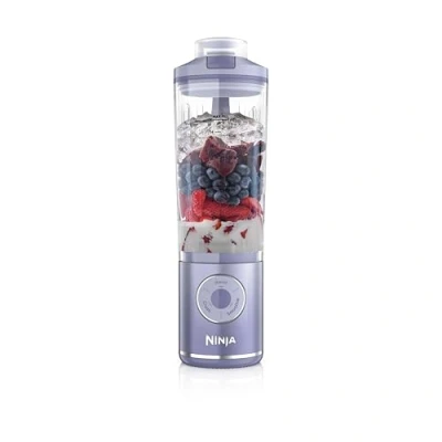 Abbildung von Ninja Blast Max Tragbarer Mixer/Blender/Smoothie Maker, 570 ml, wiederaufladbar, Mixbecher &amp; auslaufsicherer Deckel, 3 Funktionen, Smoothies, Proteinshakes, Lavendel BC251EULD