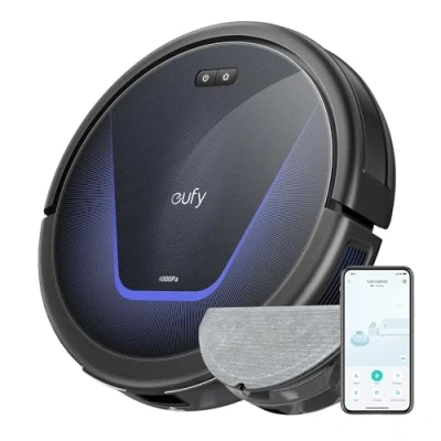 Abbildung von eufy G50 Hybrid Saugroboter mit Wischfunktion &amp; 4.000Pa Starker Saugkraft, Dynamische Navigation, Pro Entwirrkamm, Wischpad für Leichte Oberflächenreinigung, Ideal Tierhaare Hartböden