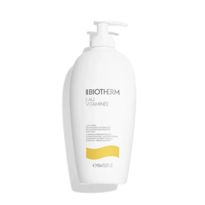 Abbildung von Biotherm Eau Vitaminee Body Milk, feuchtigkeitsspendende Körperlotion für Damen, revitalisierende Körpermilch mit Life Plankton und Panthenol, ein geschmeidiges Hautgefühl, 400 ml