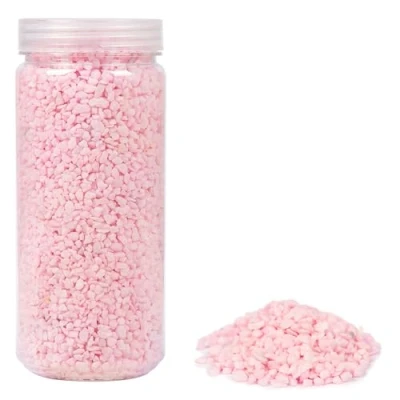 Abbildung von HEKU grobkörniges Deko Granulat in rosa, ca. 750g I Vielseitig Einsetzbar Ideal für Hochzeiten und Bastelprojekte Wiederverschließbare Dose