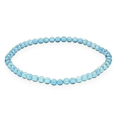Abbildung von Lebensquelle Plus Mini Kugelarmband 4mm Hochwertiges Edelsteinarmband (Aquamarin)