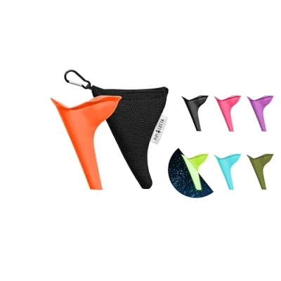 Abbildung von PiPiLOTTA® Frauenurinal für Unterwegs Pinkelhilfe im Stehen Festival, Camping, Reisen mit Schutzhülle Wiederverwendbare Urinella Urinal Frauen (Orange)