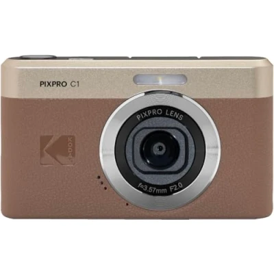 Abbildung von Kodak Pixpro C1 Kompaktkamera Braun