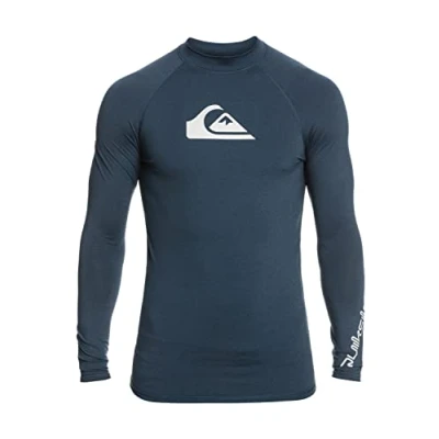 Abbildung von Quiksilver All Time Langärmliger Rashguard mit UPF 50 für Männer Blau