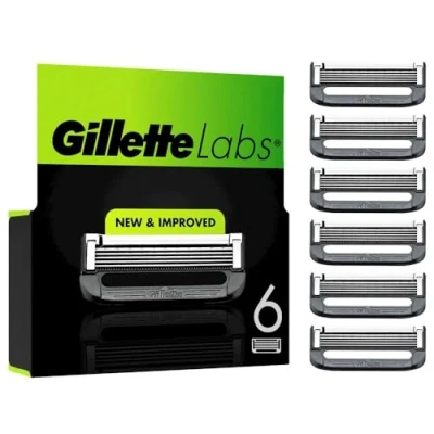 Abbildung von Gillette Labs Rasierklingen für Männer, 6 Original Ersatzklingen, Klingen Herren Kompatibel mit allen GilletteLabs Rasierern (inkl.Heated Razor)