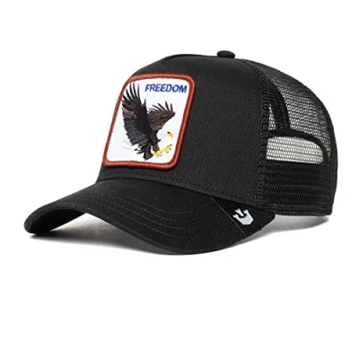 Abbildung von Goorin Bros. Unisex Erwachsene The Farm Original Core Adjustable Snapback Trucker Hat Baseballkappe, Schwarz (Freedom), Einheitsgröße