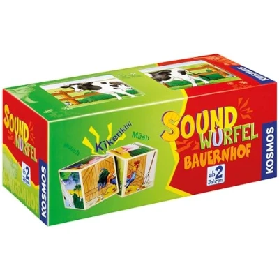Abbildung von KOSMOS 697365 Soundwürfel Bauernhof, Lernspielzeug mit Geräuschen, für Kinder ab 2 Jahre, Spielzeug Kleinkinder, Geräusche von Pferd, Kuh, Schaf, Gans, Hahn, Schwein