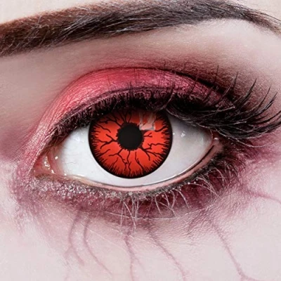 Abbildung von aricona Kontaktlinsen Farblinsen Rote Jahreslinsen ohne Stärke Halloween farbig