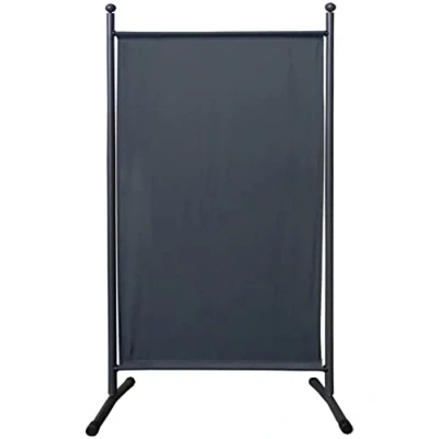 Abbildung von QUICK STAR Paravent 180 x 78 cm Stoff Raumteiler Klein Garten Stellwand Trennwand Balkon Sichtschutz Grau