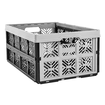 Abbildung von keeeper Stabile Klappbox Ida, Stabiler Kunststoff (PP), 48 x 35 23 cm, 32 l, Nordic Grey