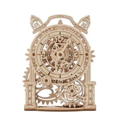 Abbildung von UGEARS Vintage Wecker 3D Puzzle Holzmodellbausatz für Erwachsene zum Bauen Mechanisches Modell Tischuhr Bausatz Holzspielzeuguhr DIY Denkspiel Konstruktionsset