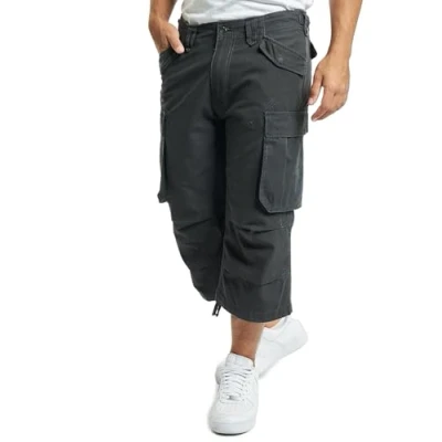 Abbildung von Brandit Industry Vintage Shorts, Herren, Größe: 34, Charcoal