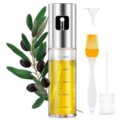 Abbildung von PORTENTUM Ölsprüher. Ölspray für die Küche Öl sprühflasche Olivenöl Spray Salat Öilspender Speiseöl und Essigsprüher. Kochspray Gadget Airfryer Zitrone, Kunststoff