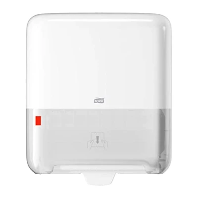Abbildung von Tork Matic Spender für Rollenhandtücher Weiß H1, Nachfüllanzeige, Elevation Design, 551000