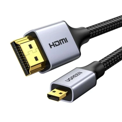 Abbildung von UGREEN Micro HDMI Kabel 4K auf 2.0 mit Ethernet 3D Full HD 1080P HDR ARC kompatibel Raspberry Pi 5/4, Kamera, TV usw.(1M)