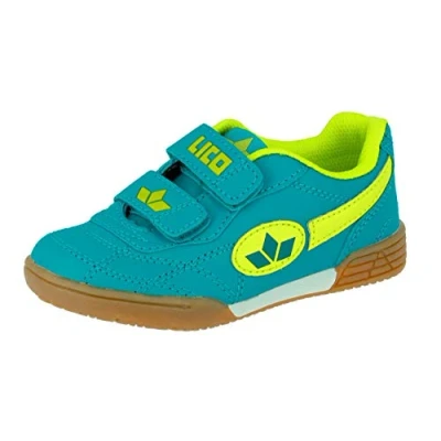 Abbildung von Lico Unisex Kinder Bernie V Hallenschuhe, Petrol Lemon, 34 EU