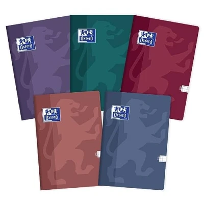 Abbildung von Oxford Touch Trend Notizbuch A5, 60 Blätter, kariert, 5er Pack, Farbenmix