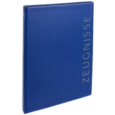 Abbildung von VELOFLEX 4144250 Ringbuch Zeugnisse DIN A4, Zeugnisringbuch, Zeugnismappe, 4 Ring Mechanik, 16 mm, PVC, blau, 1 Stück