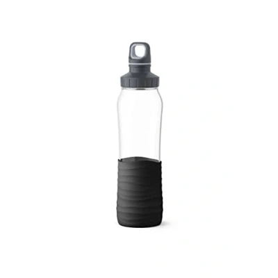 Abbildung von Emsa N31001 Drink2Go Glas Trinkflasche Fassungsvermögen: 0,7 Liter Schraubverschluss Schwarz