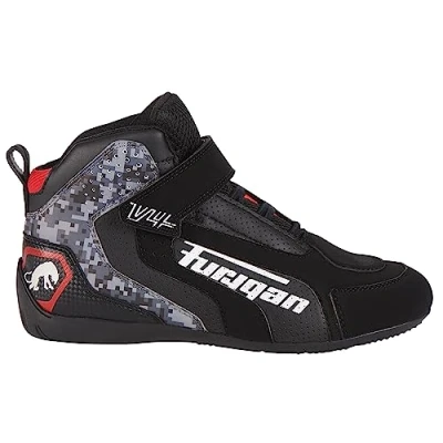 Abbildung von Furygan V4 Easy D3O Vented Herren Motorradschuhe, Atmungsaktiv, verstärkter Malleolus Schutz, maximale Sicherheit Komfort und Luftzirkulation, Black Gray, 44 EU