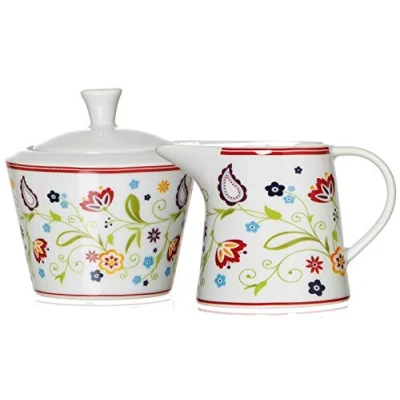 Abbildung von Ritzenhoff &amp; Breker Zuckerdose und Milchkännchen Set Doppio Shanti, 2 teilig, Porzellan , Floral