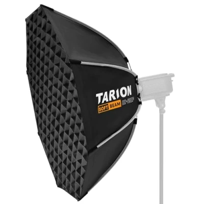 Abbildung von TARION Fotografie Softbox mit Bowens Halterung: 120cm Faltbare Quick Release Softboxen Glitter achteckige Soft Box für Studio Photography Video Blitz Licht SOFTBEAM(OC 120F)