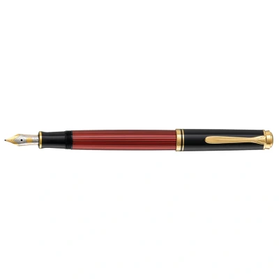 Abbildung von Pelikan Premium M400 Füllfederhalter F Plume schwarz/rot