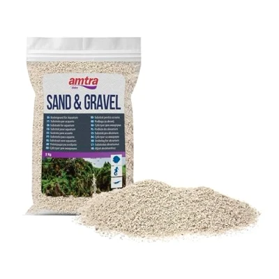 Abbildung von Croci Amtra Ivory White Quartz feiner weißer Quarz Aquariensand, für Süß oder Salzwasser, 13 mm Körnung, Menge 2 kg