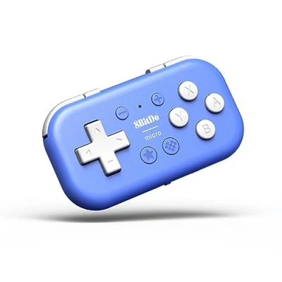 Abbildung von 8Bitdo Micro Bluetooth Gamepad Pocket sized Mini Controller for Switch, Android, and Raspberry Pi, Support Keyboard Mode (Blue)