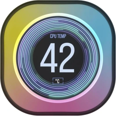 Abbildung von Corsair iCUE LINK AIO LCD Bildschirmmodul 2.1&quot; IPS Bildschirm 24 Einzeln Adressierbare RGB LEDs Werkzeuglose Installation Schwarz