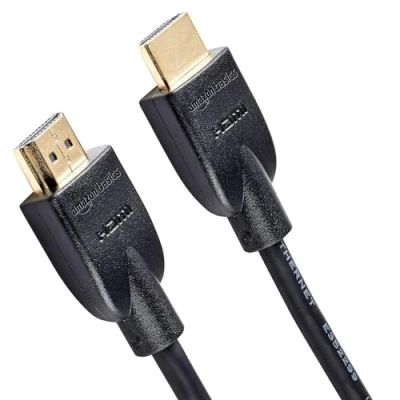 Abbildung von Amazon Basics 4K HDMI Kabel, 0.9 m, 18 Gbit/s Highspeed mit Ethernet, 4K@60Hz, 2160p, Schwarz