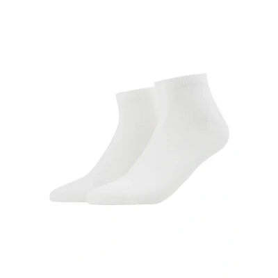 Abbildung von FALKE Herren Sneakersocken Happy Double Pack M Sn Baumwolle kurz einfarbig 2 Paar, Weiß White 2000, 47 50