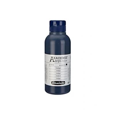 Abbildung von Schmincke AKADEMIE Acryl color, Indigo 250 ml, 23444027, feine Künstler Acrylfarbe, brillant, hoch lichtecht und kadmiumfrei, für Acrylmalerei, Mixed Media