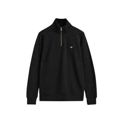 Abbildung von GANT Shield HALF ZIP Sweatshirt, Herren, Größe: 3XL, Black