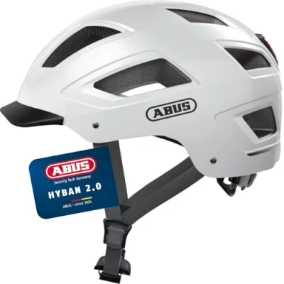 Abbildung von ABUS HYBAN 2.0 Fahrradhelm, Weiß (Polar White), M, M (52 58 cm)
