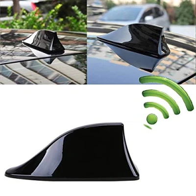 Abbildung von Heart Horse Universelle Haifischflossen Autoantenne FM/AM Auto Antenne Radioantenne Dachantenne mit wasserfester Klebebasis für Auto, SUV, LKW, Van (schwarz)