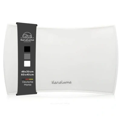 Abbildung von KaraLuna Premium Silikon Napfunterlage (48 x 30 cm, Transparent, Kurvig)
