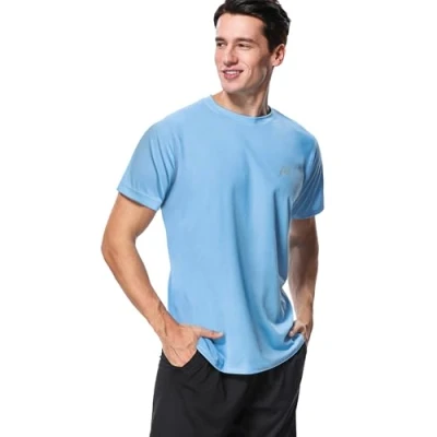 Abbildung von MeetHoo Rashguard Herren, UV Shirt Rash Vest Schutz Schwimmshirt UPF 50+ Kurzarm für Surfen Schwimmen Running