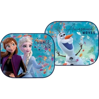 Abbildung von Frozen ELSA Anna und Olaf Auto Sonnenschutz Seitenvorhänge für Mädchen (2 Stück)