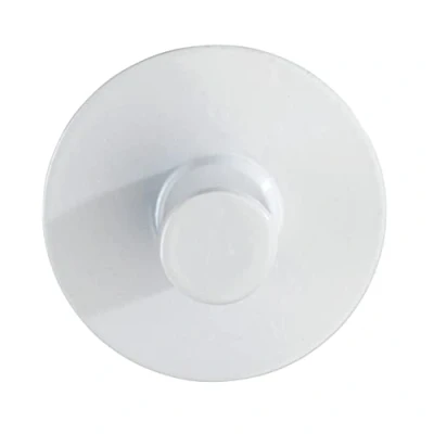 Abbildung von WENKO Wandhaken Mod. Savona weiß matt aus rostfreiem Edelstahl für Bad Küche Gäste WC und Schlafzimmer ideal Handtücher Kleidung Ø 5 x 2 cm