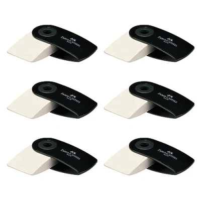 Abbildung von FABER CASTELL 205076 Radiergummi Sleeve Mini, schwarz, 6 Stück