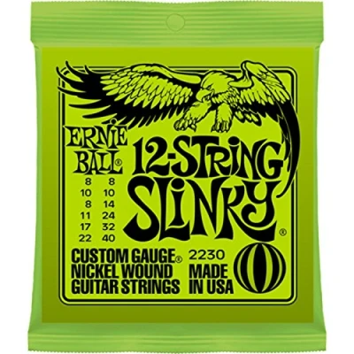 Abbildung von Ernie Ball Slinky 12 String Nickel Wound E Gitarrensaiten, Stärke 8 40