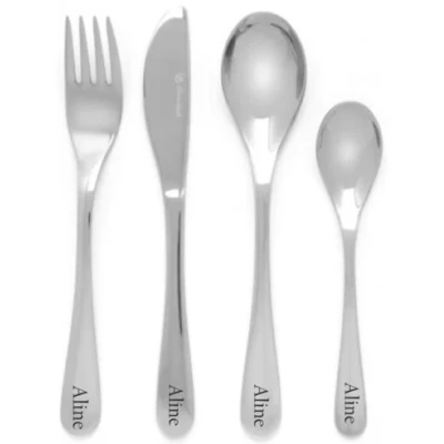 Abbildung von Kinderbesteck Pure, 4 teilig, graviert Baby &amp; Kind