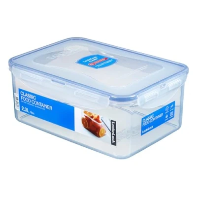 Abbildung von LocknLock PP Classic Vorratsdose, 2,3 L, 232 x 165 95 mm, 100 % luft und wasserdicht, Cleveres Verschluss System, Frischhaltedose für Kühlschrank &amp; Gefrierfach